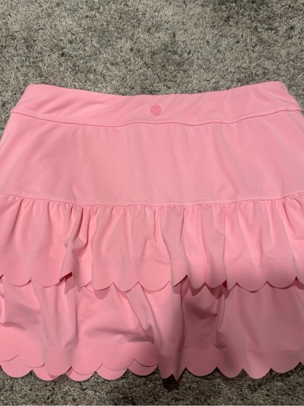 Lilly Pulitzer Bubblegum Pink Scalloped Tier Mini Skirt